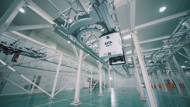 에스에프에이 반도체 웨이퍼 이송장비. 에스에프에이 제공