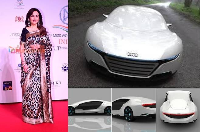 니타 암바니(왼쪽 사진)가 인도 뭄바이 BKC 지오 컨벤션 센터에서 열린 2024 미스 월드 행사에 참석했다. 사진=볼리우드 헝가리아