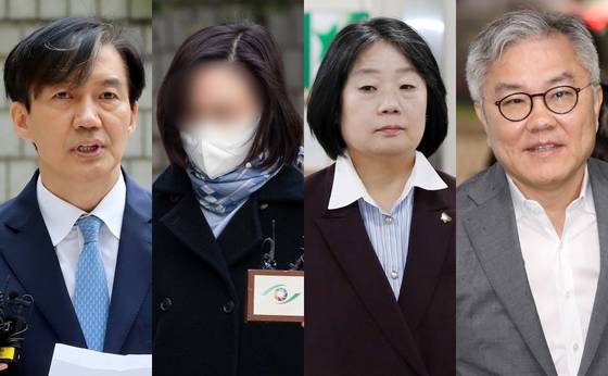 이재명 정부 출범 후 처음으로 단행되는 광복절 특별사면·복권 대상자에 조국 전 조국혁신당 대표와 윤미향 전 더불어민주당 의원 등이 포함됐다. 11일 정부에 따르면 이재명 대통령은 이날 오후 용산 대통령실에서 열린 임시 국무회의에서 조 전 대표 등이 포함된 83만 6687명 광복절 특별사면안을 재가했다. 사진 왼쪽부터 조국 전 대표, 조 전대표 부인 정경심씨, 윤미향, 최강욱 전 의원. 뉴스1