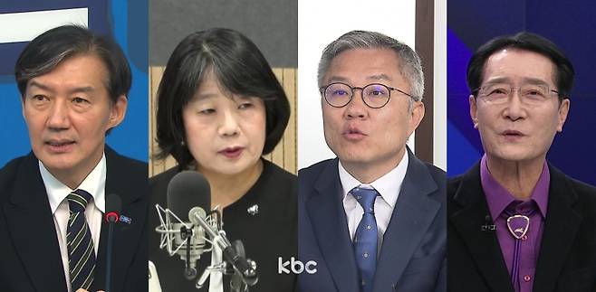 ▲왼쪽부터 조국 전 조국혁신당 대표, 윤미향, 최강욱 전 국회의원, 박우량 전 신안군수