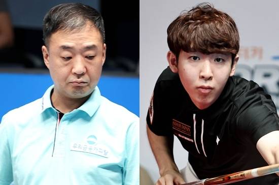 엄상필(왼쪽)과 모리 유스케가 11일 NH농협카드PBA챔피언십 4강전에서 각각 산체스와 사이그너를 물리치고 결승에 진출, 결승에서 격돌한다. 두 선수 모두 첫 우승에 도전한다. (사진=PBA)