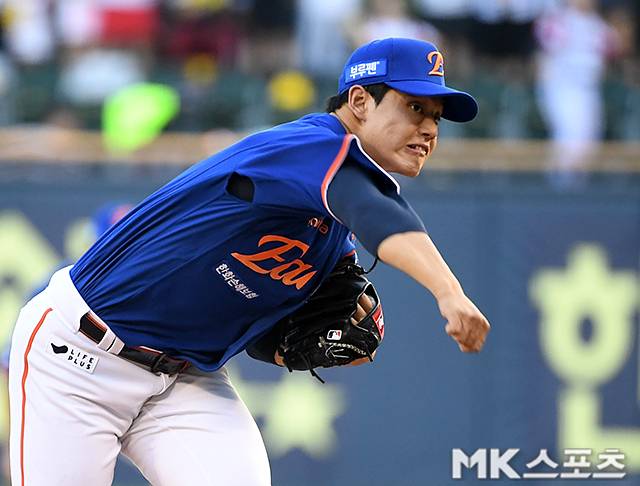 10일 잠실 LG전에서 쾌투한 문동주. 사진(잠실 서울)=천정환 기자
