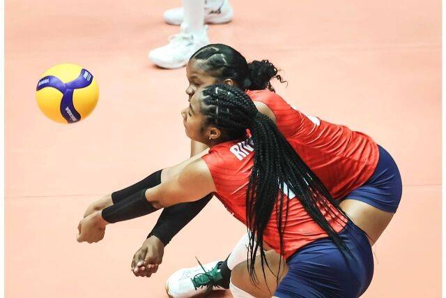 도미니카공화국 리시버들./FIVB