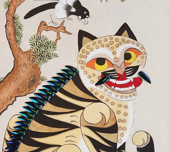 ‘케이팝 데몬 헌터스’ 호랑이 더피의 모티브가 된 호작도 일러스트