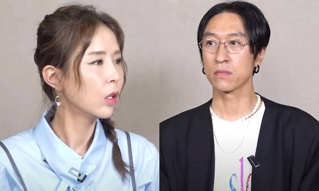 그룹 코요태의 빽가가 멤버 신지와 그의 예비 신랑 문원과의 화제가 된 상견례 장면을 패러디했다.&nbsp; 유튜브 채널 ‘꼰대희’ 캡처