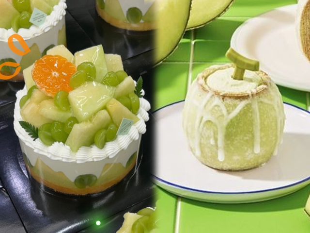 성심당케익부띠끄의 '샤인이랑 멜론' 케이크(왼쪽)와 스타벅스 코리아의 '멜론쿠헨'. 사진=성심당케익부띠끄 인스타그램, 스타벅스코리아 제공