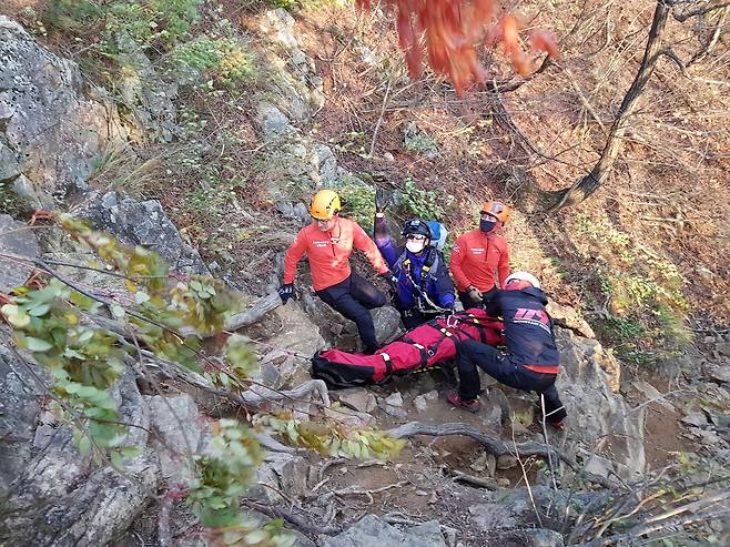 산악사고 구조 현장 [강원특별자치도소방본부 제공. 재판매 및 DB 금지]