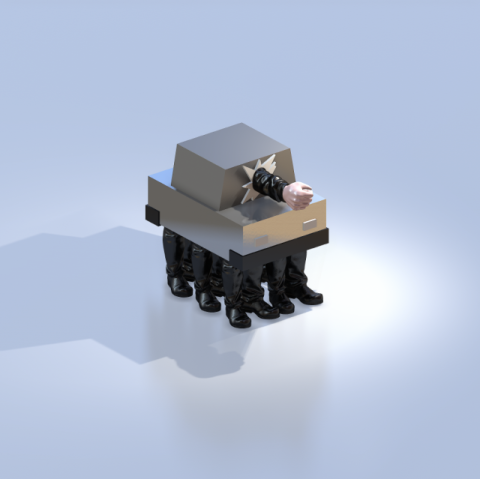 황주승, Tank, 2025, 함석, 70x102x100cm