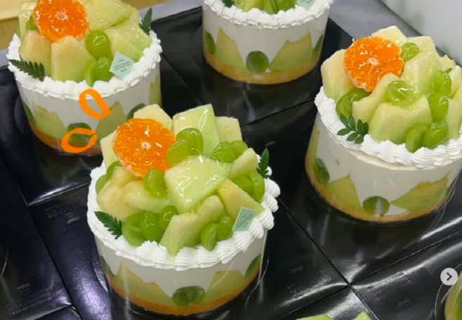 성심당케익부띠끄의 '샤인이랑 멜론' 케이크. 성심당케익부띠끄 인스타그램