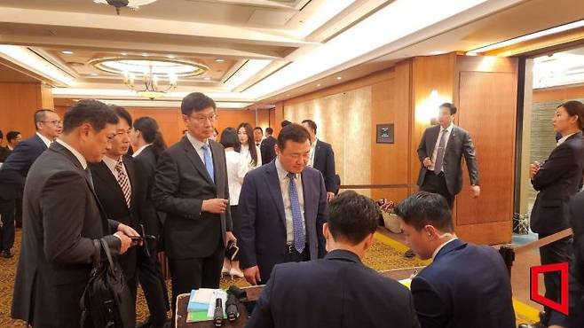 12일 오후 서울 소공동 롯데호텔에서 진행된 베트남 정부-한국 기업 간담회에 참석하는 노태문 삼성전자 DX부문장 직무대행(사장). 조성필 기자