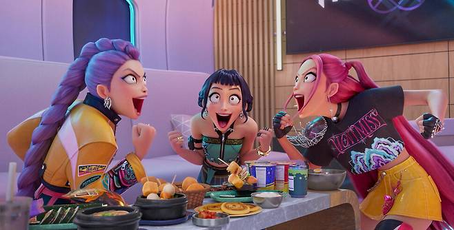 ‘케이팝 데몬 헌터스’의 한 장면. 넷플릭스 제공/AP 연합뉴스