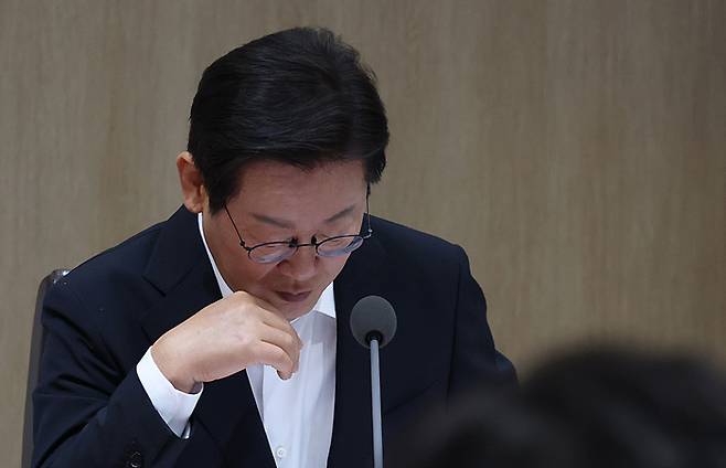 이재명 대통령이 11일 서울 용산 대통령실청사에서 임시국무회의를 주재하고 있다. 2025. 8. 11. 대통령실사진기자단  김호영기자