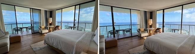 허니무너에게 인기가 가장 많다는 레인보우 타워 코너 오션 프론트 다이아몬드 헤드뷰 객실 / 사진=홍지연 여행+ 기자