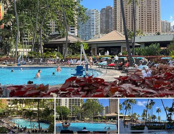 힐튼 하와이안 빌리지에는 총 5개 수영장이 있다. / 사진=홍지연 여행+ 기자