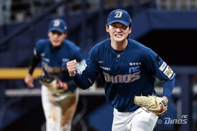 12일 잠실 두산전에서 승리를 챙긴 전사민. 사진=NC 제공