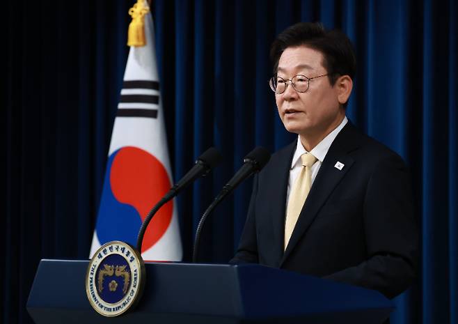 발언하는 이재명 대통령. 연합뉴스