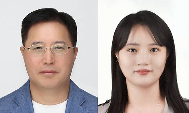 부산대 분자생물학과 장세복 교수(왼쪽)와&nbsp;생명시스템연구소 이한나 전임연구원