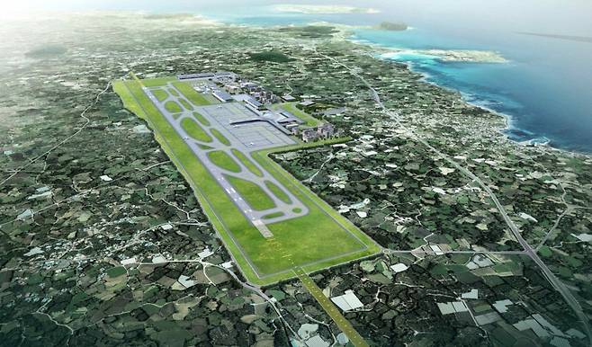 서귀포시 성산읍에 건설되는 제주 제2공항 조감도.