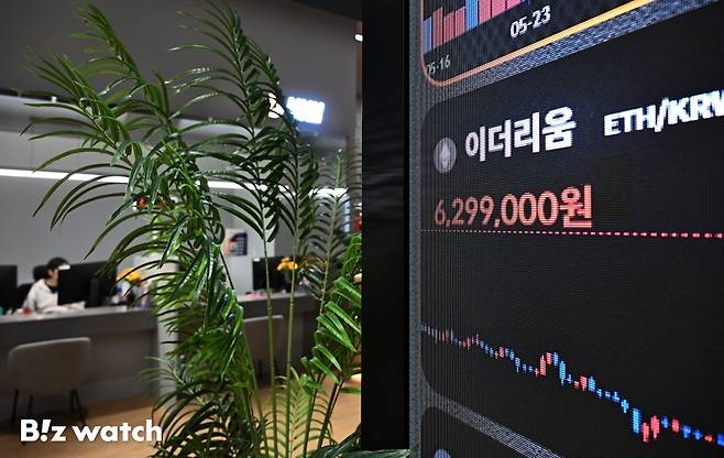 13일 이더리움의 움직임이 비트코인을 능가하는 강세 흐름을 보이며 600만원대를 돌파하고 있다./사진=이명근 기자 qwe123@