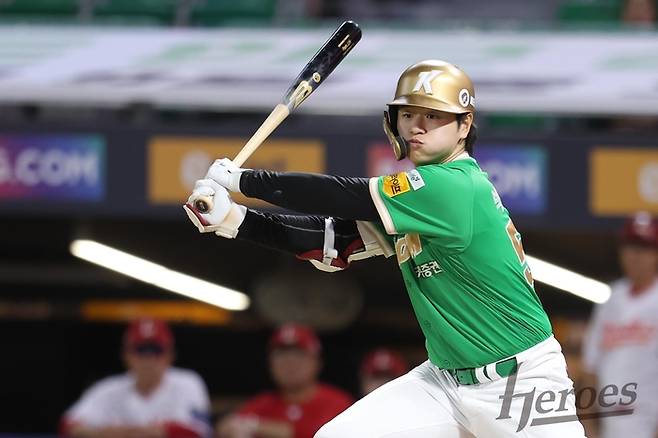 키움 박주홍이 타격에 임하고 있다. 사진 | 키움 히어로즈