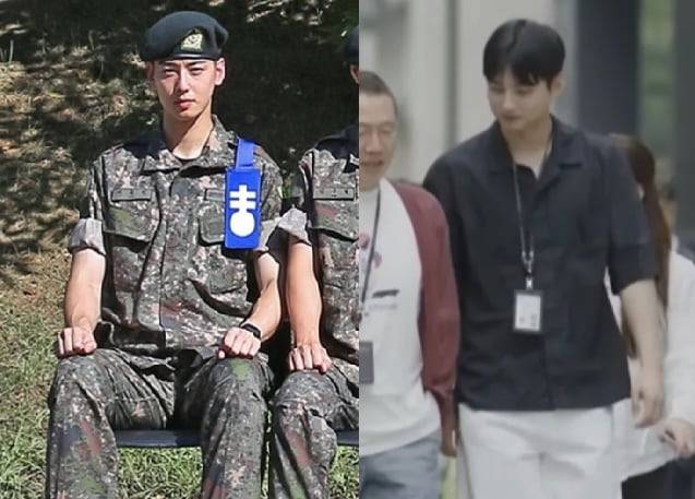 차은우(왼쪽)와 그의 동생./,육군훈련소 홈페이지, tvN '유 퀴즈 온 더 블록‘