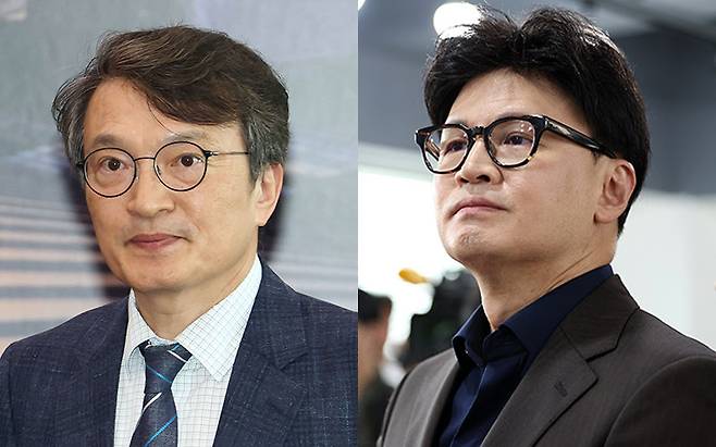 (왼쪽) 김의겸 신임 새만금개발청장, (오른쪽) 한동훈 국민의힘 전 대표 2025.5.29 / 뉴스1