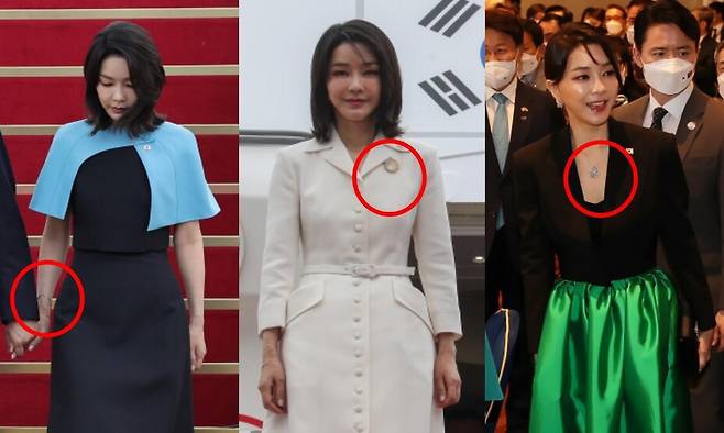 2022년 6월 나토(NATO) 순방 당시 김건희 여사의 모습. 대통령실사진기자단, 연합뉴스