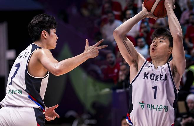 남자농구 대표팀 유기상(왼쪽)과 이현중. 사진=FIBA