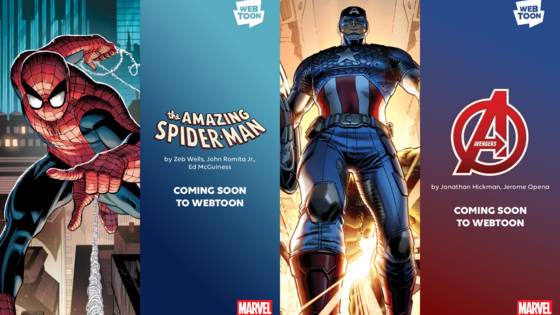 Webtoon Entertainment will adapt Disney's most iconic properties, such as Spider-Man and Captain America, into comics for the U.S. market under a partnership with Disney. [NAVER WEBTOON]