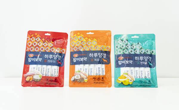 ㈜펫원 주력 제품 하림 ‘밥이보약 하루양갱’. ㈜펫원 제공