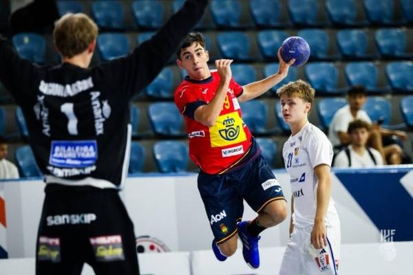 사진 제11회 세계 남자청소년선수권대회(U19) 아이슬란드아 스페인의 경기 모습, 사진 제공=국제핸드볼연맹