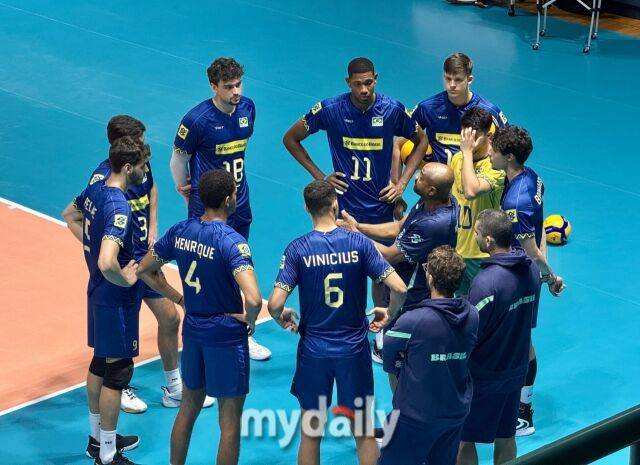 브라질 U21 남자배구대표팀./용인=이보미 기자