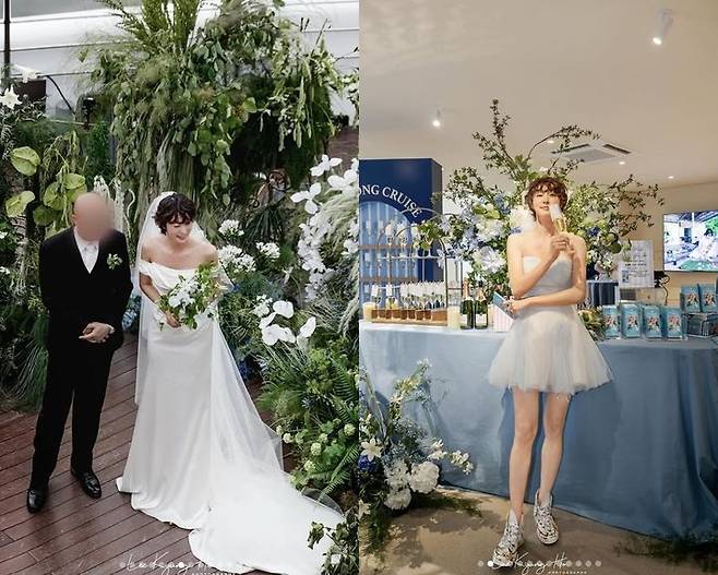 [서울=뉴시스] 배우 최여진이 결혼식 사진을 공개했다. (사진=최여진 인스타그램 캡처) 2025.06.20. photo@newsis.com *재판매 및 DB 금지