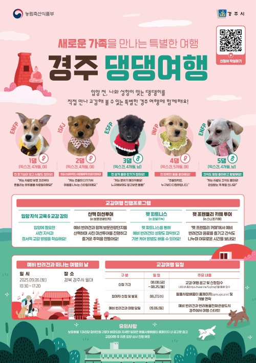 경주 댕댕여행 포스터. 경주시 제공