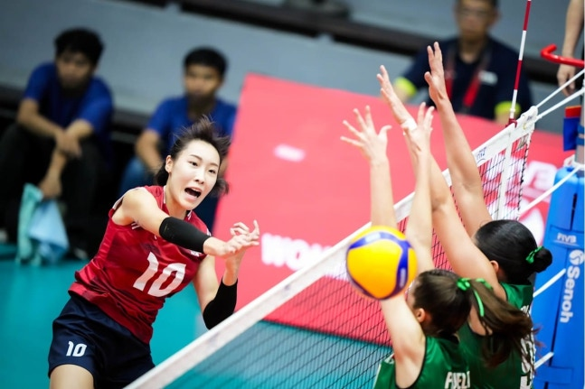 한국 U-21 여자배구대표팀 곽선옥. FIVB 홈페이지