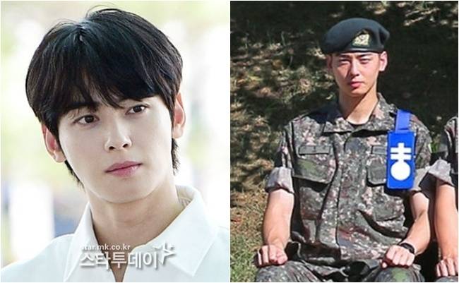 차은우. 사진ㅣ스타투데이DB, 육군훈련소 공식 홈페이지 캡처