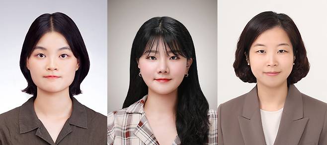 인하대 양윤정 생명공학과 교수 연구팀. (왼쪽부터) 바이오시스템융합학과 박솔지 석사, 문서형 박사과정 학생, 양윤정 생명공학과 교수./인하대