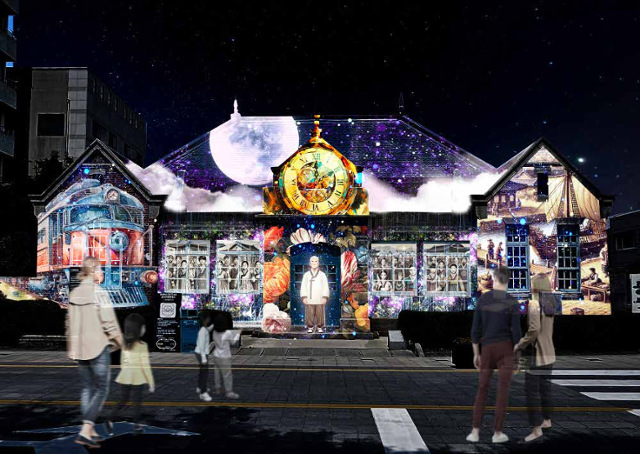 전북 군산시 국가유산 미디어아트. 군산시 제공