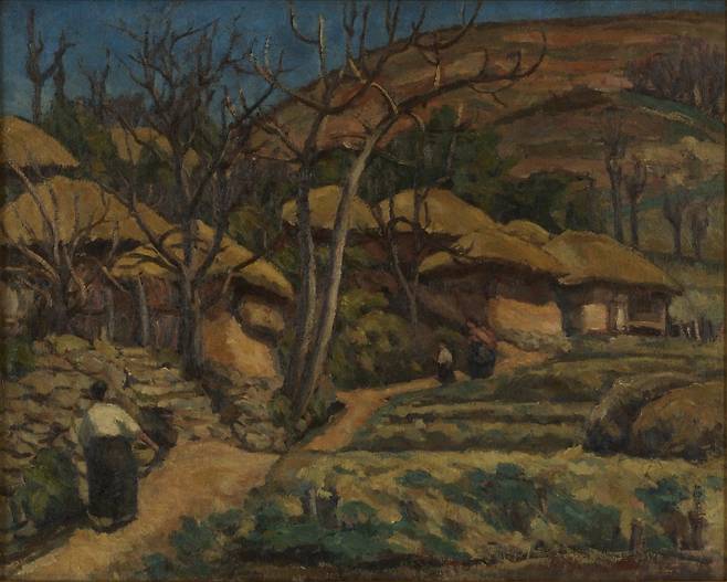 오지호, 〈동복산촌〉, 1928, 캔버스에 유화 물감, 721×904cm, 리움미술관