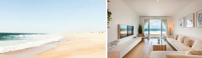 프랑스 오스고르(왼쪽) / 사진=Unsplash, 에어비앤비 추천 숙소(오른쪽) / 사진=에어비앤비