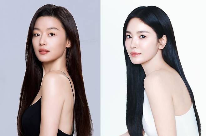 지진희가 실물을 보고 놀란 전지현과 송혜교. 전지현 팬 SNS·송혜교 SNS 캡처