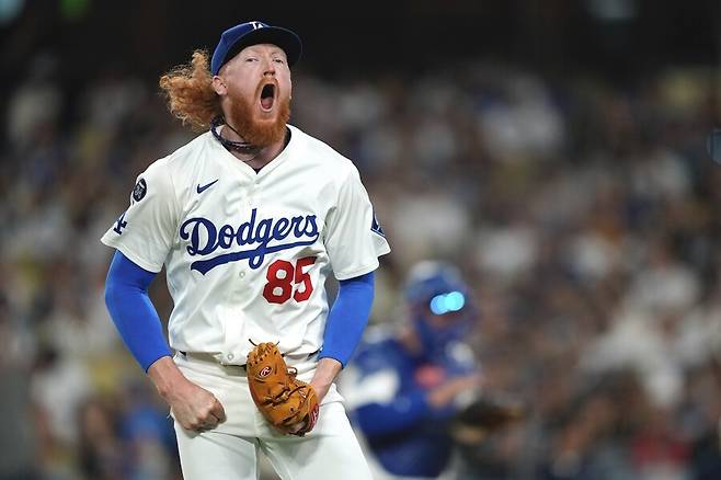 ▲ 다저스 시절 더스틴 메이. ⓒ연합뉴스/AP