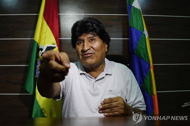 에보 모랄레스 전 볼리비아 대통령 [라우카에녜 AFP=연합뉴스. 재판매 및 DB 금지]