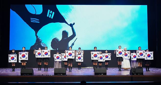 15일 제주아트센터에서 열린 제80주년 광복절 경축식. ⓒ제주의소리