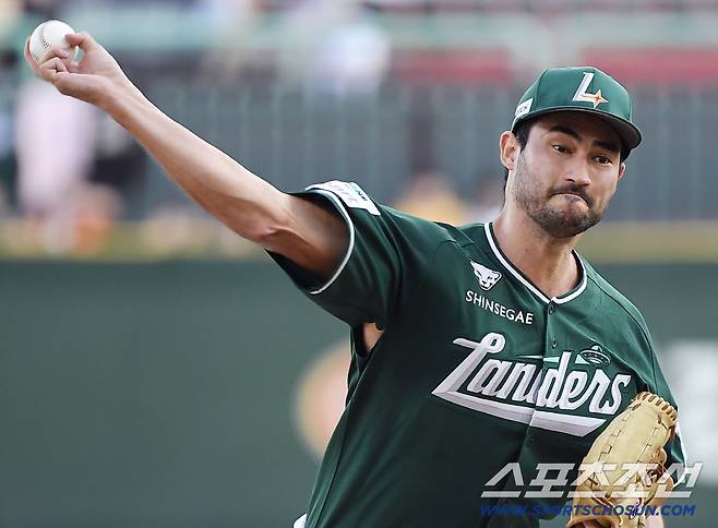 15일 인천 SSG랜더스필드에서 LG-SSG전. SSG 선발투수로 마운드에 오른 화이트. 인천=정재근 기자 cjg@sportschosun.com/2025.8.15/