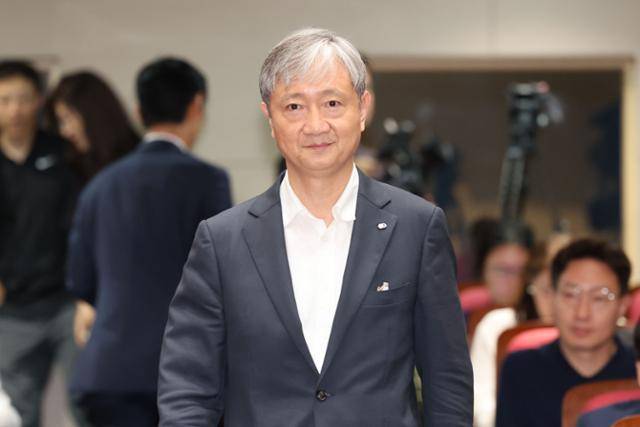 이찬진 신임 금융감독원장이 14일 서울 여의도 금융감독원에서 열린 취임식에 참석하고 있다. 뉴시스