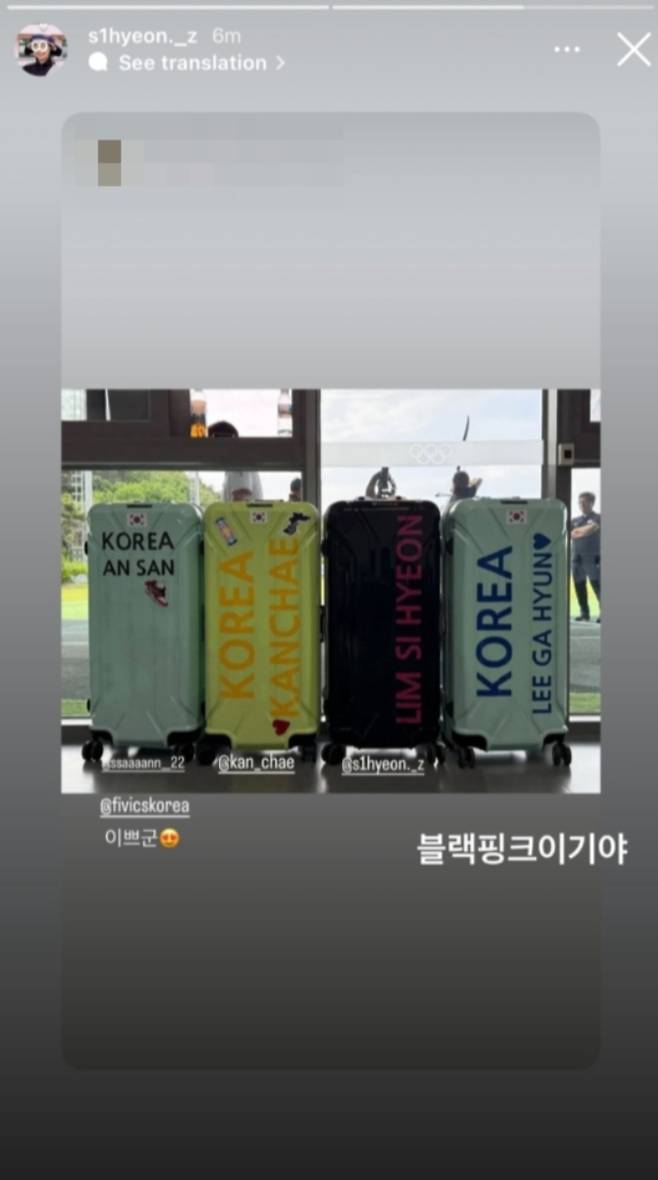 임시현이 캐리어 가방 사진과 함께 올린 '이기야' 문구. /사진=임시현 인스타그램