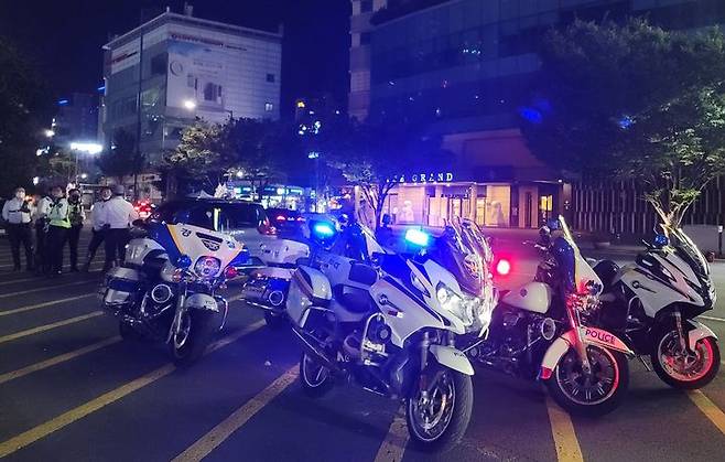 광복절 대구에서 폭주족 46명이 적발됐다. /사진=대구경찰청