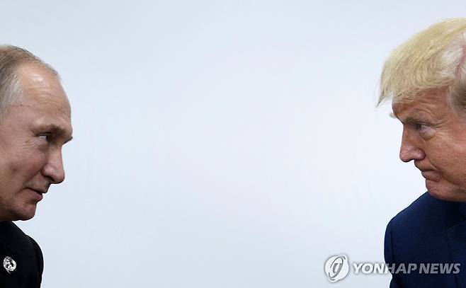 2019년 주요20개국(G20) 정상회의에서 만난 미러정상 [AFP 연합뉴스 자료사진]