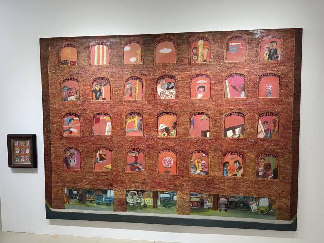 지난 1일부터 부산 해운대구 피카소화랑에서 열리고 있는 고 김대윤 작가 회고전에 전시된 작품. 김은영 기자 key66@